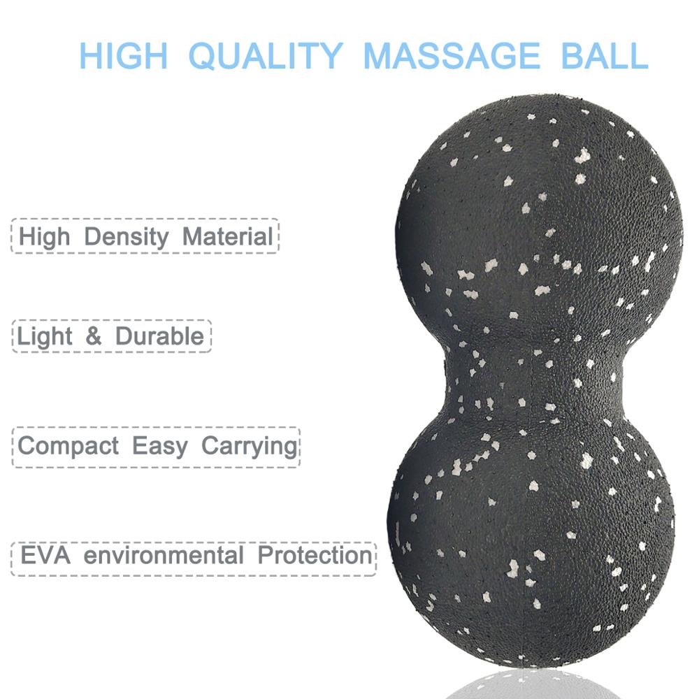 Fitness Ball Double Lacrosse Massage Ball Mobility Peanut Ball for Self-Myofascial Release Deep Tissue EPP