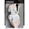 Sexy Underwear Boyfriend Style Women's Shirt Sexy Flirting Large Size Pajamas Pure Desire Thin White Nightdress Loungewear