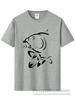 Summer Round Neck 3D Fish Print Top Fashionable Casual Short Sleeved Men's T-shirts