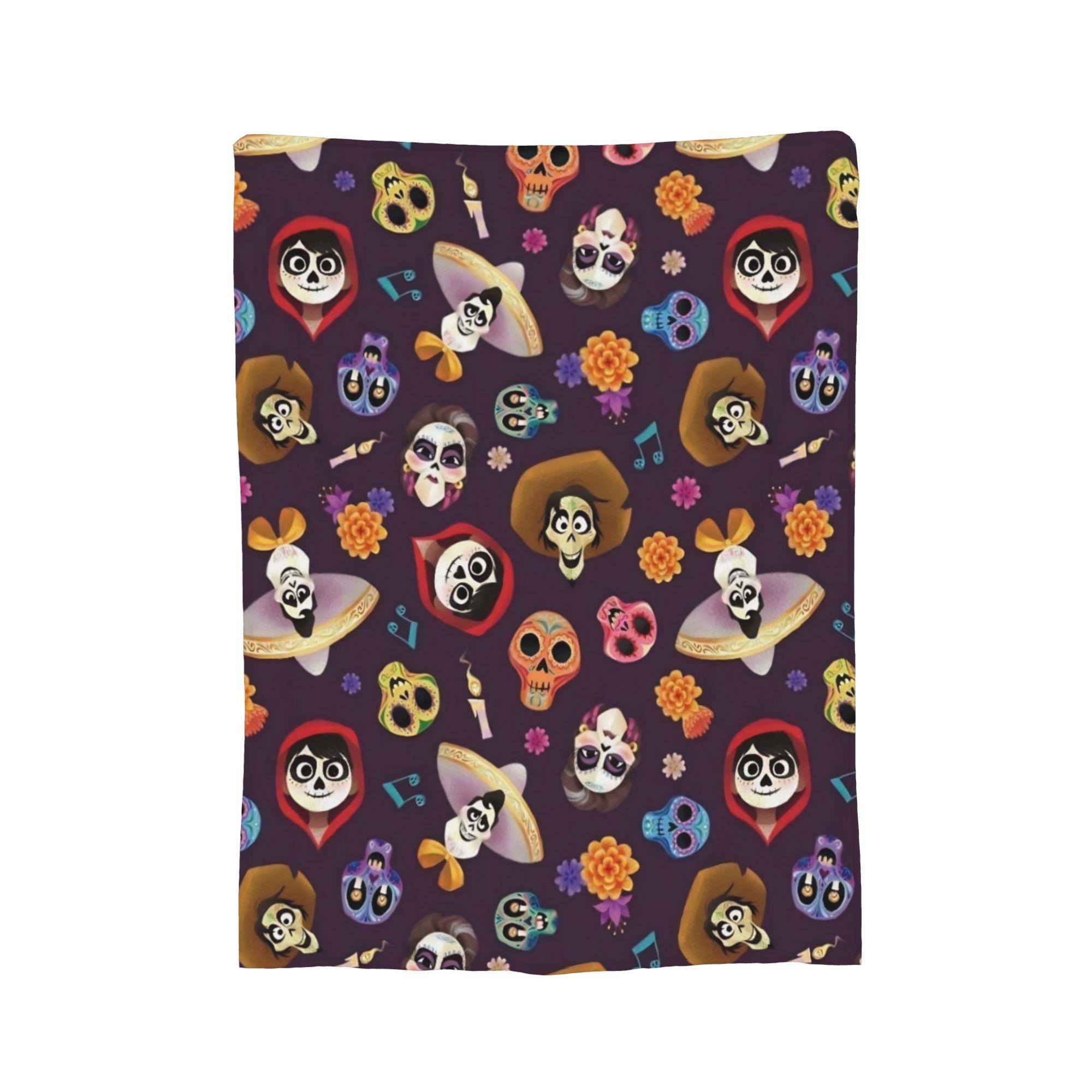 

Coco Movie Cartoon Knitted Blankets Fleece Warm Throw Blanket for Airplane Travel Bedroom Quilt 75cmx90cm