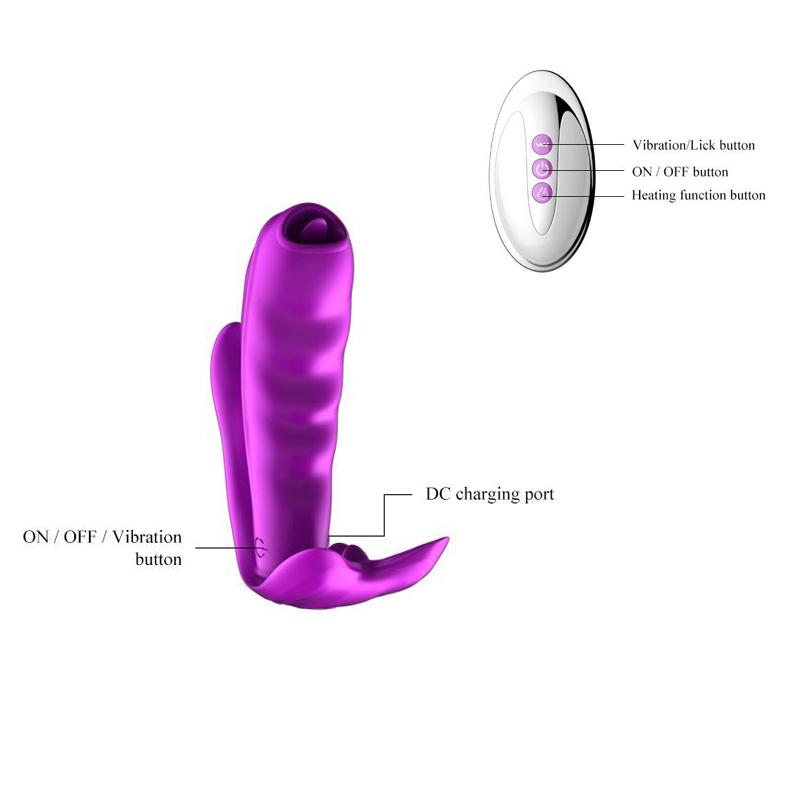 Sexuální hračka pro ženy Dálkové ovládání Vibrátor na olizování jazyka Bezdrátový stimulátor análního klitorisu Vibrační dildo Páry Hračka pro dospělé