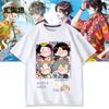 T-shirt Manches Courtes Imprimé Cosplay Anime YouTuber NIJISANJI vox luca ike T-shirt Décontracté Mode Chemises Vintage Polyvalent en Été