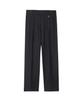 SEOKEY Dark Navy Semi-Wide Wool Pants (Unisex)