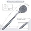 YUQORY Silicone Back Scrubber for Shower 15'' Body Scrubber with Long Handle, Light & Easy-to-Hold Shower Brush for Exfoliating and Massaging. (Gr