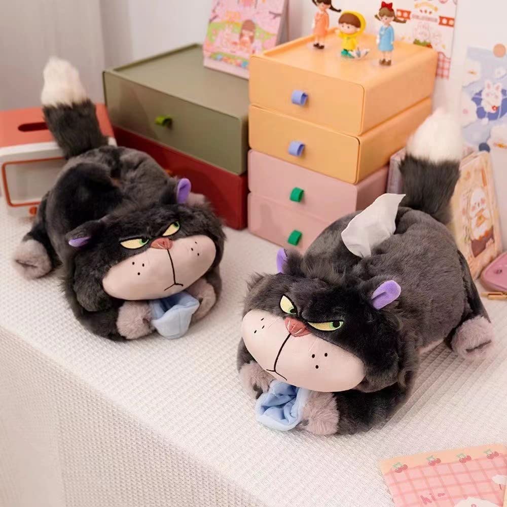 Cinderella and Lucifer Plush Tissue Box and Tissue Cover by Moiiss, a Cute Car Interior Gift (Cinderella and Lucifer)