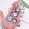 10 Pcs Dental Tooth Shape Model Simulation Keychain  Keyring Cartoon Lovely Girls Kids Gift Pendant Teeth Key Chain