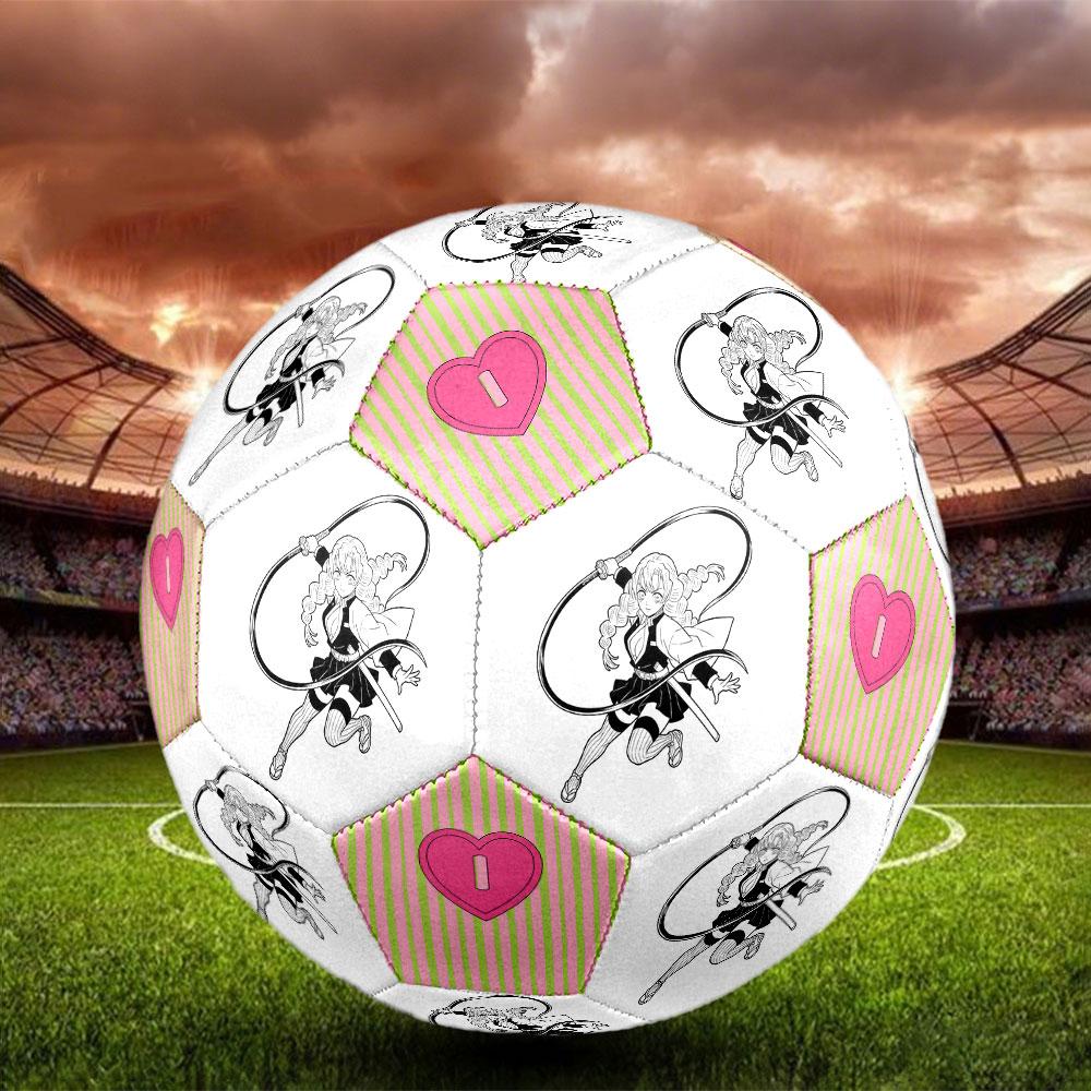 1pc Demon Slayer Kimetsu No Yaiba Soccer Ball Size 5 Indoor Soccer Ball Fashion Colorful Backyard Game - Great For Sports Fans Gift HE22