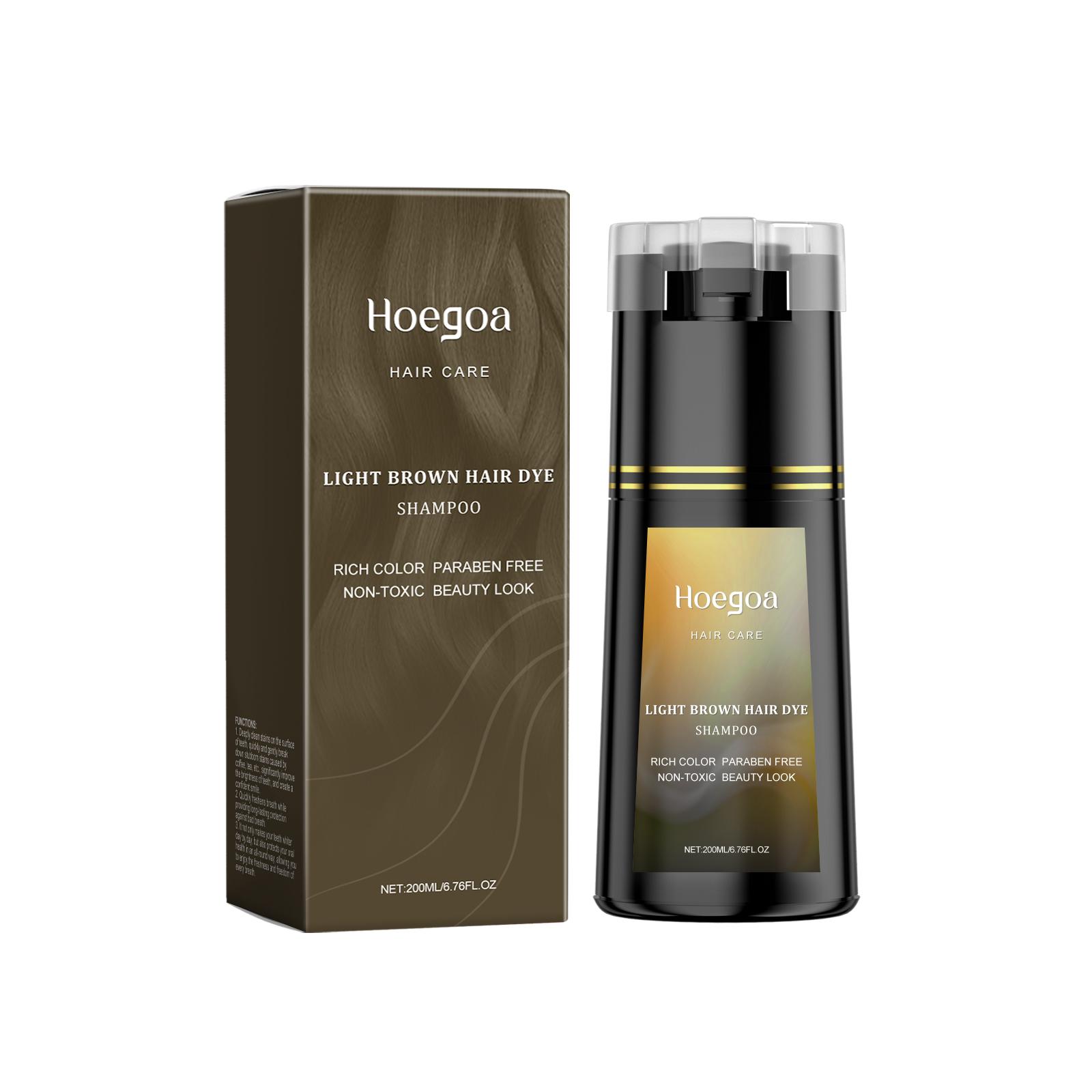 Hoegoa Hair Care Shampoo Series DIY Trend Shine Длительный цвет Мягкий уход за волосами Питательный кондиционер Мягкость светло-коричневого