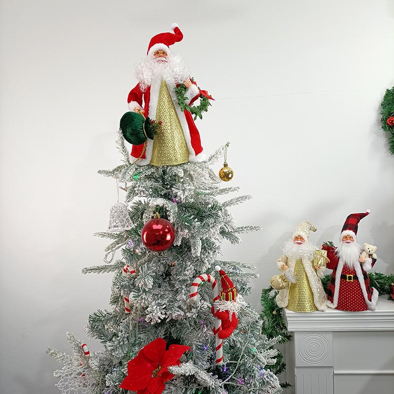 Christmas Santa Doll Decoration Multipurpose Party Favors Gifts Standing Figurines Sculptures for Bedroom Indoor Holiday Coffee Table Decoration