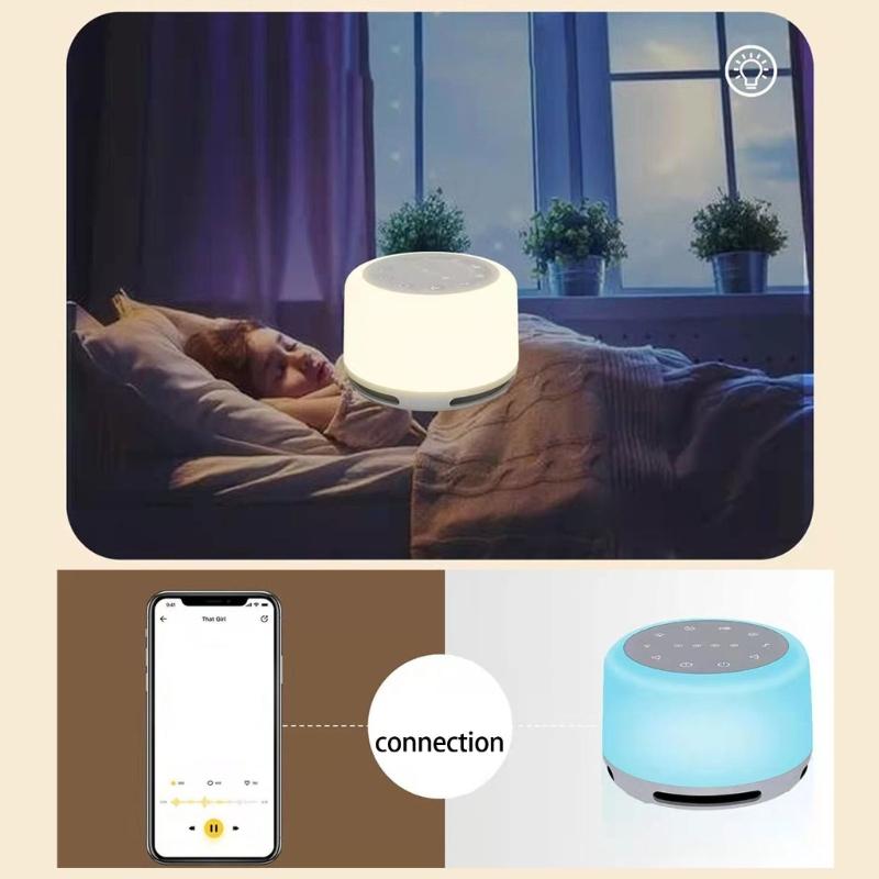 Baby Sleep Sound Machine Night Lamp with Calming Music and 3-Gear Timer Function for Easily Sleep in Bedroom Nursery
