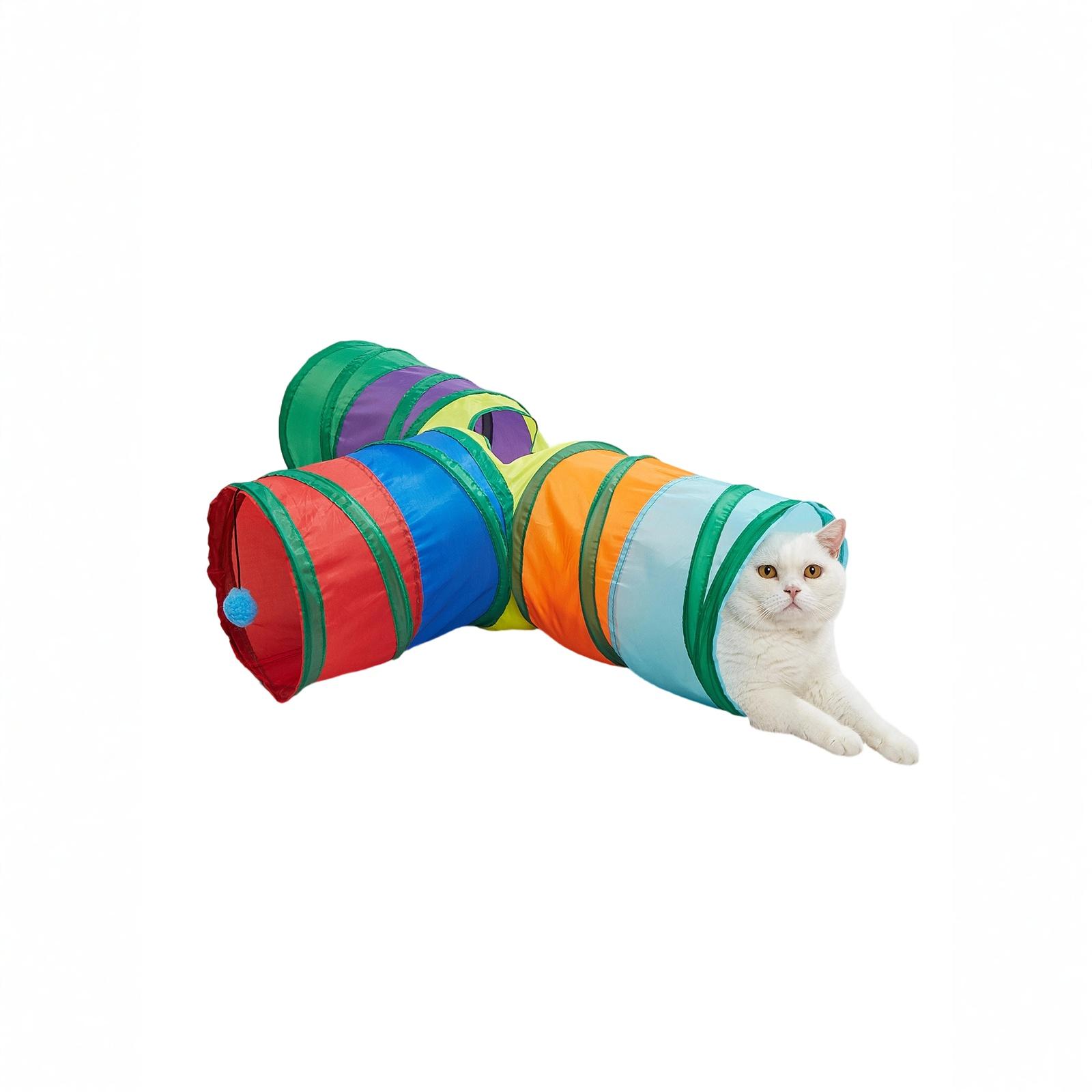 

Іграшка-тунель Mabaytir, 3-стороння Т-подібна, Тунелі для домашніх тварин, для кішок в приміщенні One Size