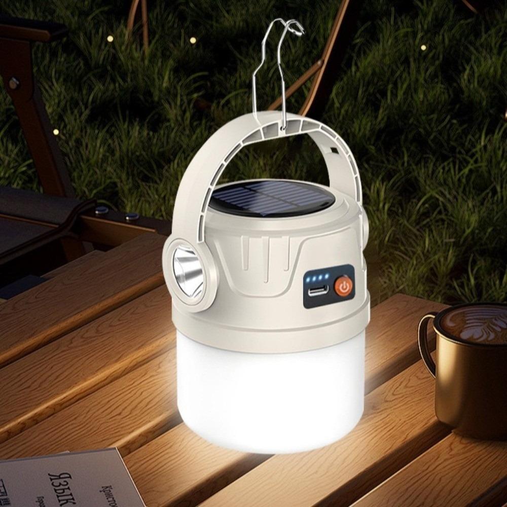 LED Light Solar Powered Light USB Rechargeable Rechargeable Light Camping Light  Outdoor Camping