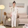 Women's pajamas new spring and summer ice silk comfortable and high-end new Chinese style loungewear set retro thin