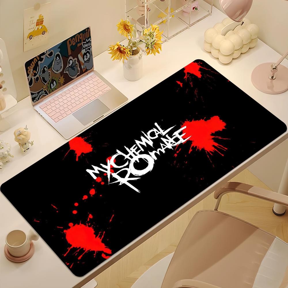 My CChemical Romance Band Mouse Pad Desk Mat Large Nonslip Antifray Keyboard Ergonomic Office Rubber PC Home Custom