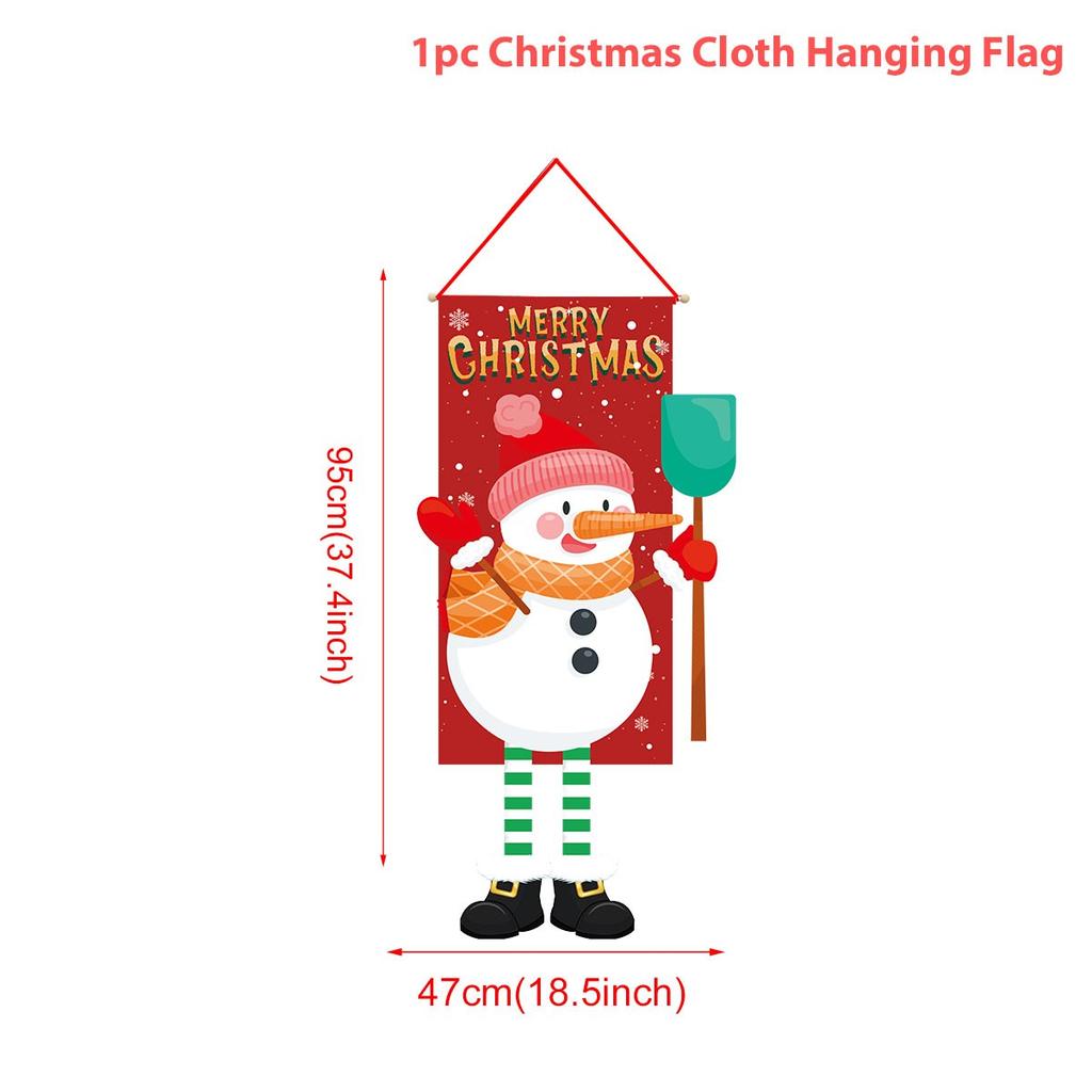 Christmas Snowman Hanging Flag Navidad Natal Noel Door Pendant Banner Merry Christmas Decorations For Home 2025 New Year 2025