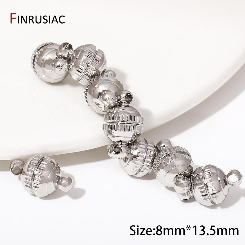 Wholesale 18k Gold Plated Brass Strong Magnetic Clasps For Bracelet Making Magnet End Clasp Connectors DIY Jewelry Making