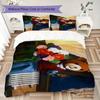 Roupa de Cama com Padrão de Ursinhos Gota, Conjunto de Colcha Capa de Colcha Fronha Presente de Aniversário para Casa(1 capa de edredom + 2 fronhas, sem enchimento.)_lx