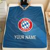 Benutzerdefinierter Name FC Bayern München Flanelldecke, Hohe Qualität, Bequem für alle Jahreszeiten, Heimdekoration, Wärme und Komfort