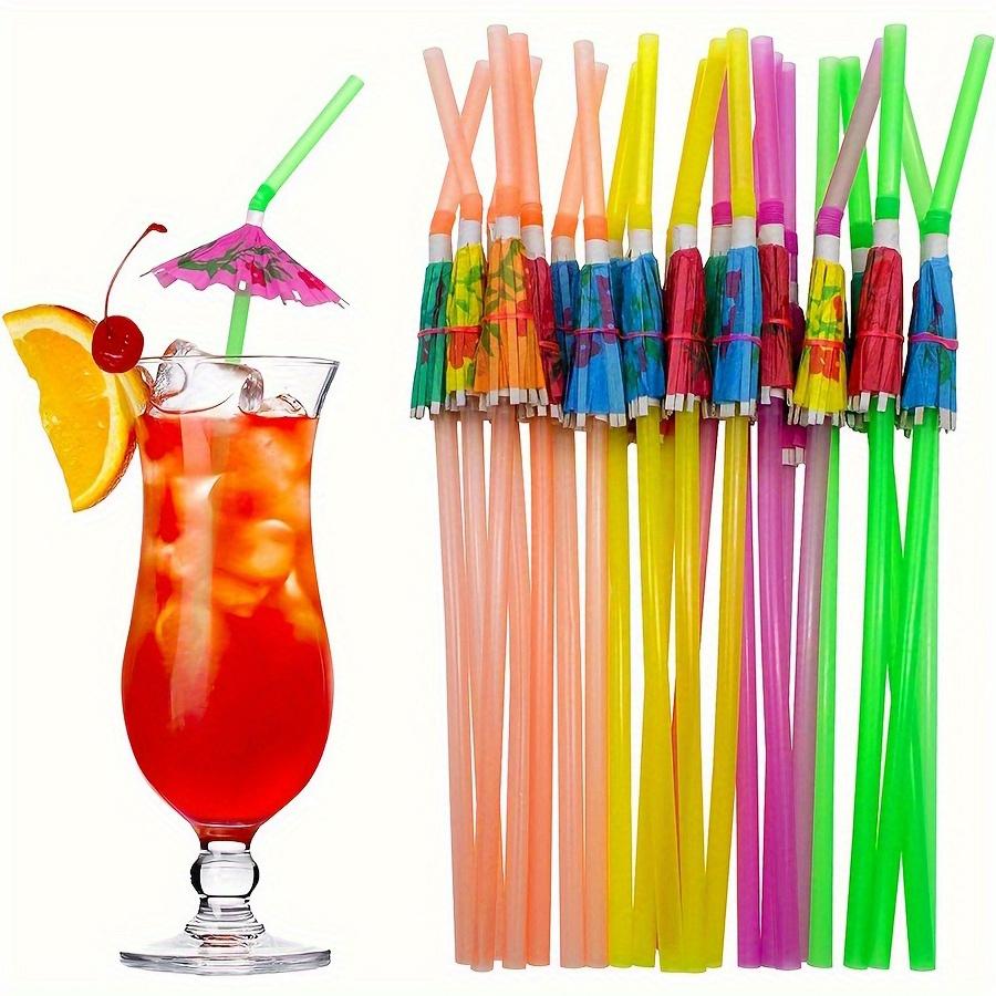 2050Pcs 9.45" Colorful Drink Straw Umbrellas - Cocktail Stirrers For Hawaiian Luau Beach Parties Bars Juices Shakes Jxb