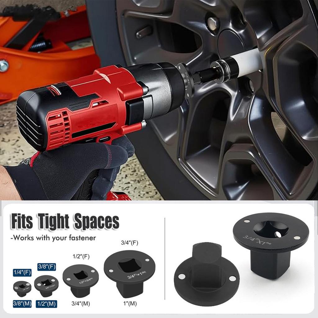 4PCS Low Height Heavy Duty Socket Adapter Set Ratcheting Wrench Adapter Kit 3 8 To 1 2 1 4 To 3 8 3 4 To 1 1 2 To 3 4