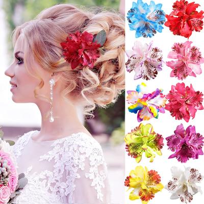 1/5pcs Orchid Hair Clips Hairpins for Women 3 Layer Simulated Flower Barrettes Clips for Girls Ladies Korean Hair Accessories