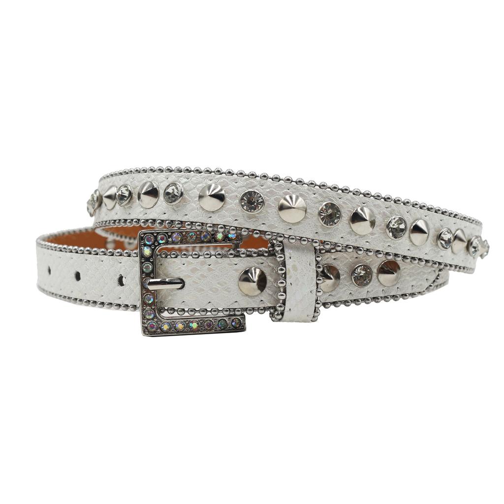 High-end 2.3 Wide Rhinestone Belt Women's Rhinestone Belt European and American Style Belt Belt Denim Style Belt