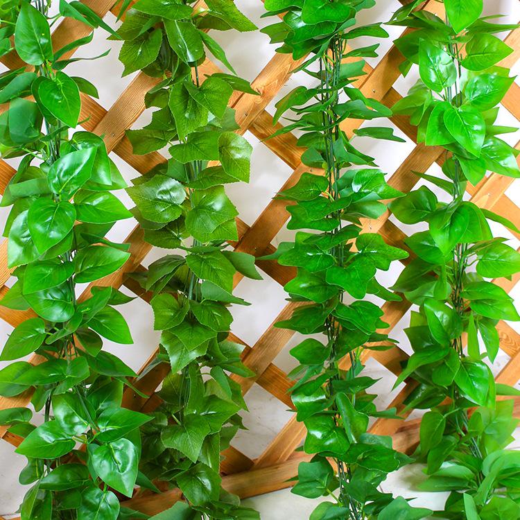 Rattan Pothos Artificial Leaf Vine for Indoor AC and Water Pipe Decoration