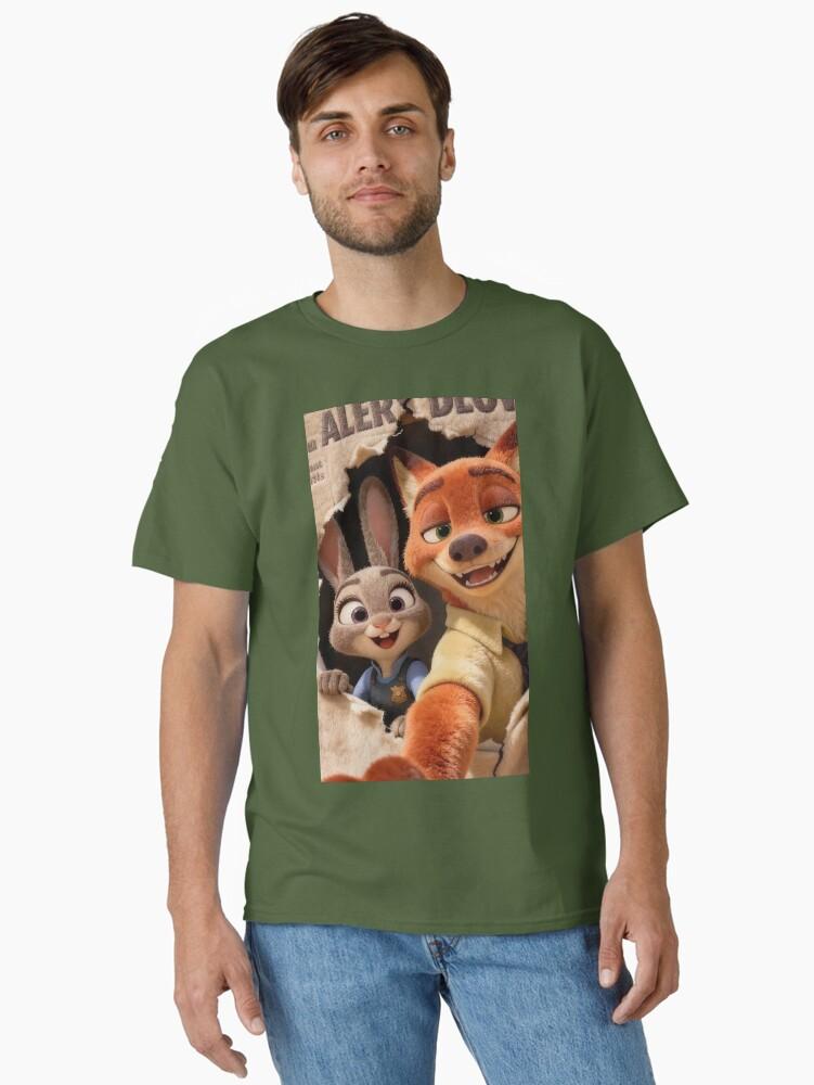 Zootopia Zootopia Fan Art – Judy Hopps & Nick Wilde Cute Duo Illustration Classic T-Shirt