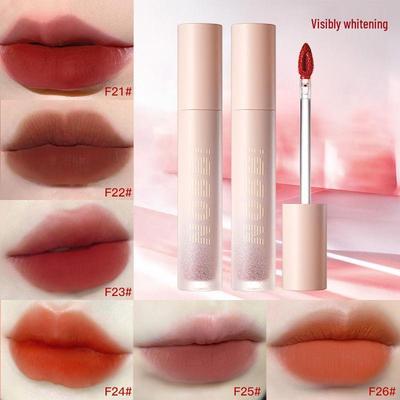 NOBB Velvet Matte Lip Glaze - Satin Powder Finish, Soft Mist Formula, Shade N21504, Student-Friendly Lipstick
