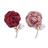 3D Floral Brooch Pin for Women Elegant Rose Flower Pearls Brooch Lapel Pin for Wedding Anniversary Valenries Celebration