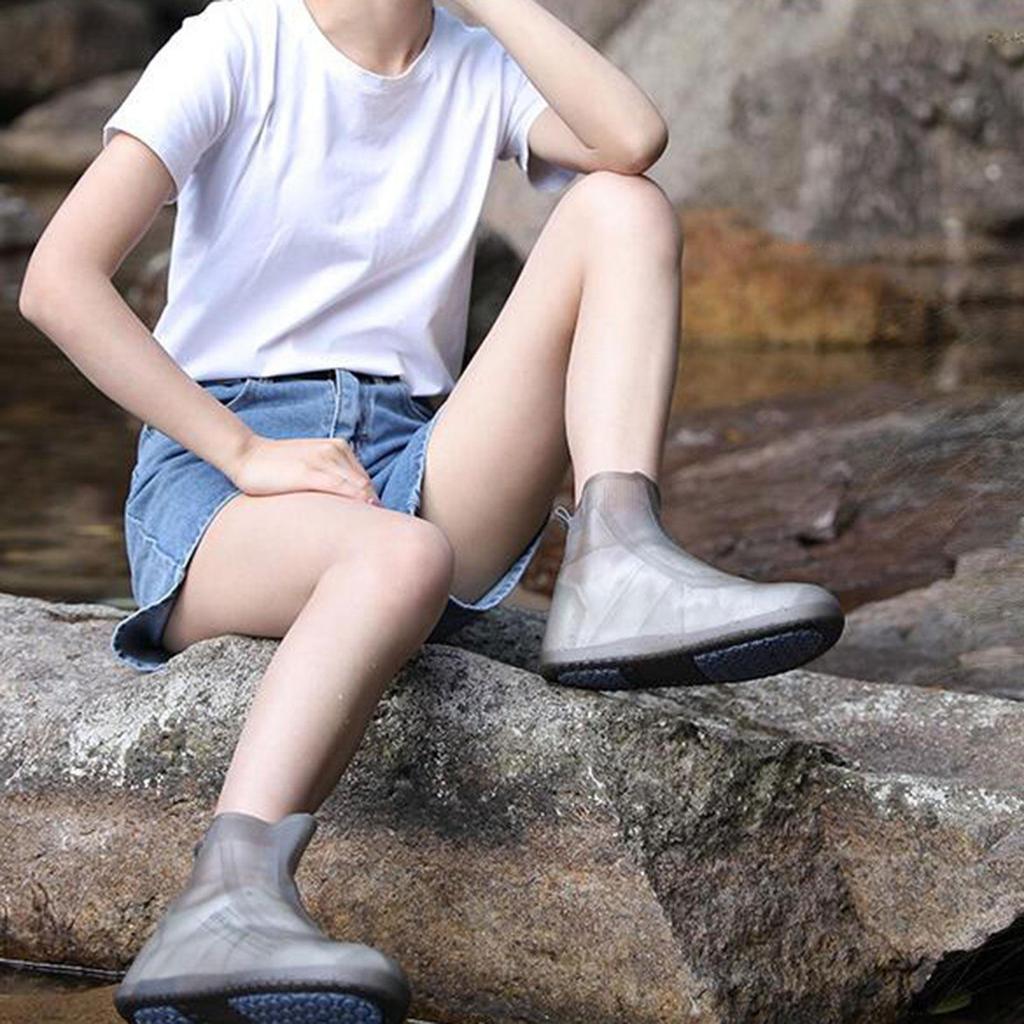 1 Pair Rain Shoe Covers Galoshes Overshoes Boots Waterproof for Outdoor