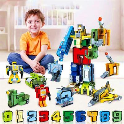 Digital Assemble Robot Transforming Children's Toys  Deform Number Math Educational Toy