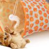 Cat Tunnel Bag Foldable Interactive 5 Holes Crinkle Sounds Tunnel Pet Drill Bucket with Plush Balls