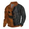 Men's Halloween Printed Corduroy Button Shirt