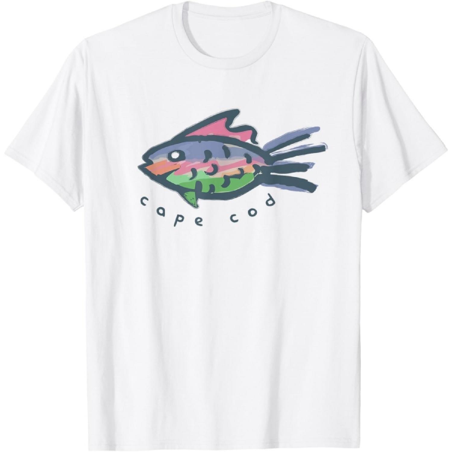 

Cape Cod Tropical Fish Graphic T-Shirt XXXXXL білий