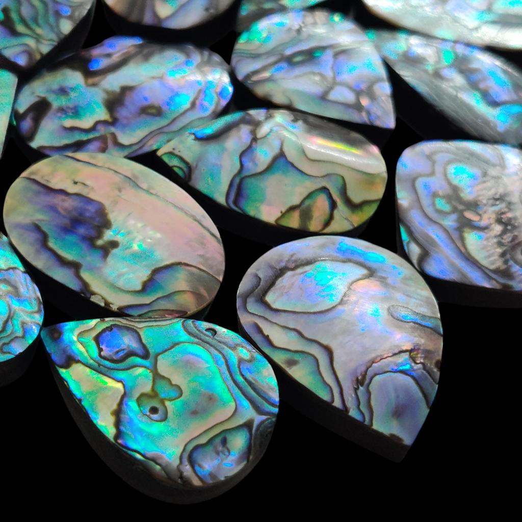 Polished Natural Abalone Shell, Abalone cabochon, Loose gemstone Lot, Healing Cabochon, Mix Shape Abalone Shell For Jewelry Making.