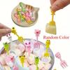 10pcs-Animal Fruit Fork Food Grade Plastic Mini Cartoon Kids Cake Fruit Toothpick Bento Lunch Bento Accessories Party Decoration