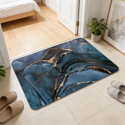 Marmerpatroon Vloerkleed Zacht Antislip Absorberend Vloermat Abstract Modern Entreekleed Deurmat voor Badkamer Keuken Slaapkamer Woonkamer Decor