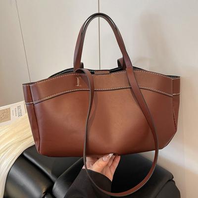 Light Luxury Simple Shoulder Bag Fashiable High-end Portable Commuter Bucket Bag Large Capacity Tote Bag Multi-functi Wallet