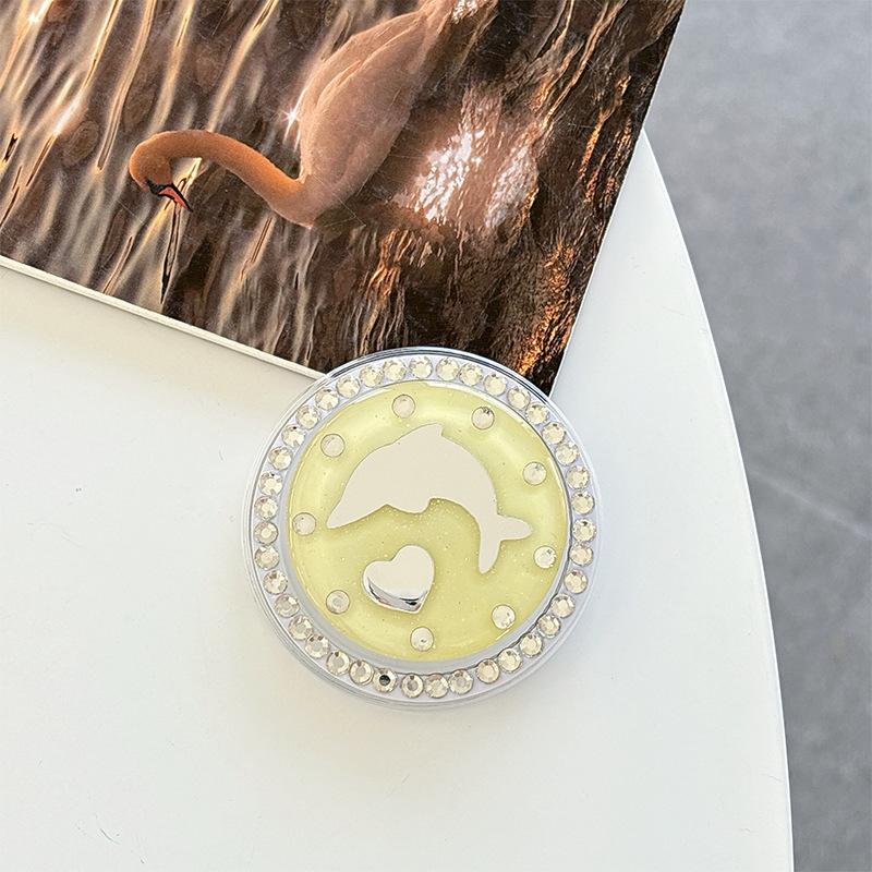 Retractable Desktop Phone, Airbag Holder, Dolphin Love Mirror, Creative Rhinestone Magnetic Suction Ring, Luxury Ring.