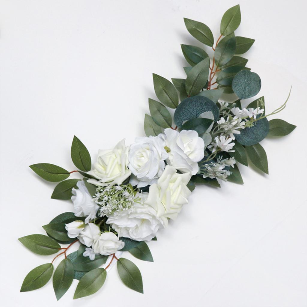 Artificial Flower Swag Set for Wedding Welcome Signs Floral Decorations Faux Wedding Arch Flowers