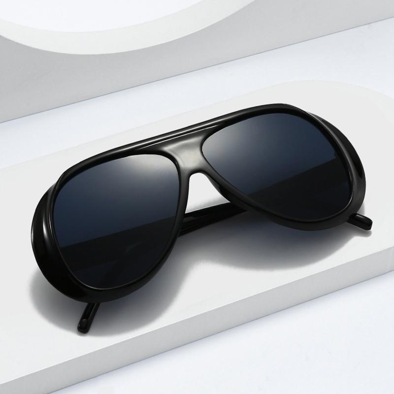 SHAUNA Modische Übergroße Piloten Sonnenbrille Retro Gradient Spiegel Gläser UV400 Damen Sonnenbrillen