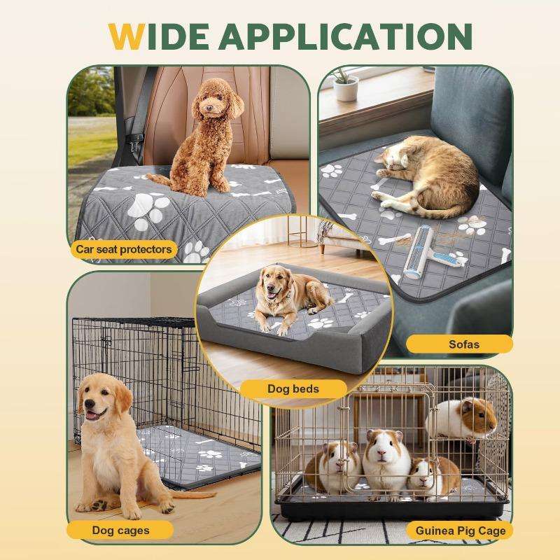 1pcs Dog Pee Pad Reusable Washable Cat Urine Mat Car Seat Floor Sofa Four Layer Waterproof Puppy Cat Training Supplies Multi Purpose Pet Cushion