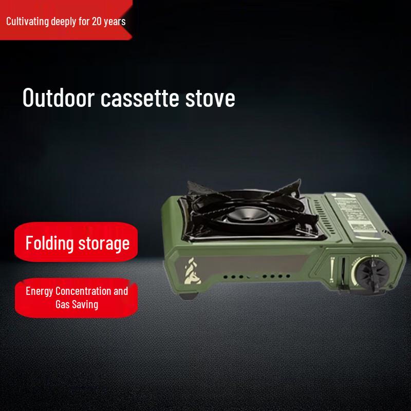 Portable Camping Cassette Stove Kit with Grill Pan