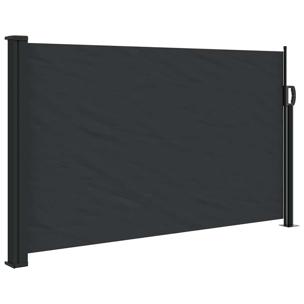 Einziehbare Seitenmarkise Schwarz 120 x 600 cm