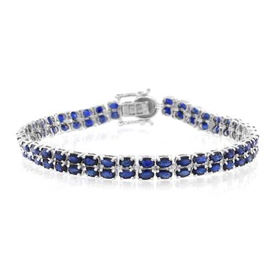 Bracelet de Tennis Saphir Bleu - Argent Sterling 925