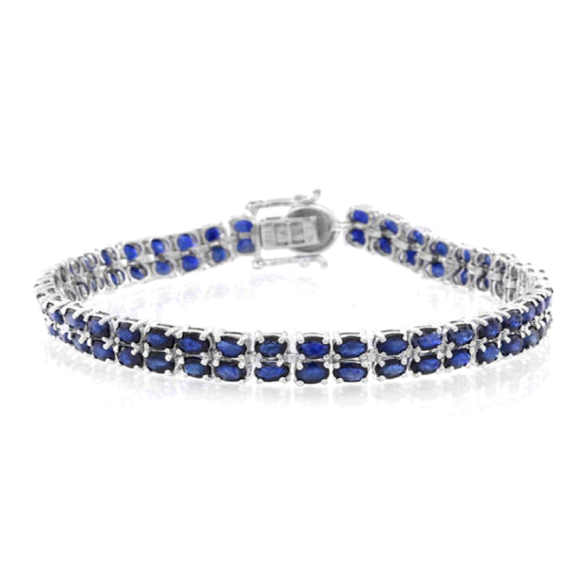 

Swiss Blue Topaz Tennis Bracelet -925 Sterling Silver