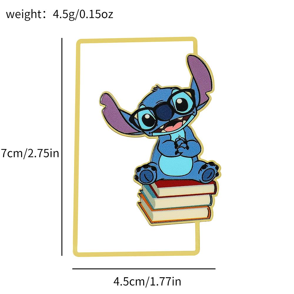 Roztomilá záložka Stitch pro dárky pro milovníky knih, fanoušky Disney, kawaii Stitch sponka na papír na stránku knihy, značka pro přátele, děti, čtenářské potřeby