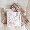 2026 New Women's Spring and Autumn Pajama Set 100% Cotton Gauze Ancient Style Pattern Soft Round Neck Long Sleeve Home Clothes