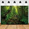 Green Leaves Natural Scenery Tropical Forest Photography Background Birthdayparty Decoration Arrangementphoto Bedside Background416